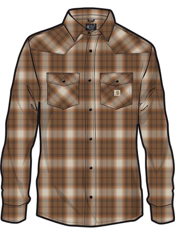 CARHARTT  Hemd "Snap- Front 107016" in Braun