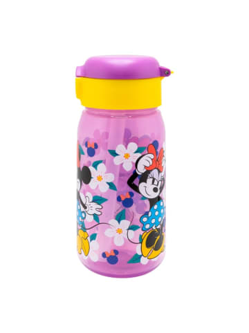 Disney Minnie Mouse Trinkflasche 510ml Kinderflasche mit Trinkhalm & Deckel