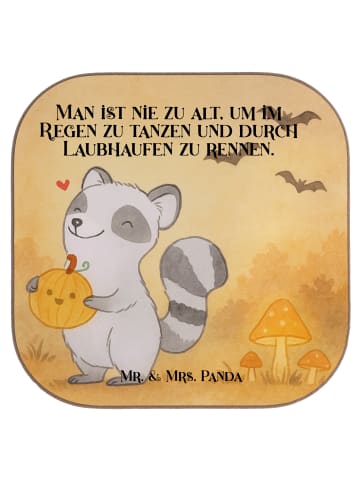 Mr. & Mrs. Panda Untersetzer für Gläser Waschbär Kürbis Design m... in Weiß
