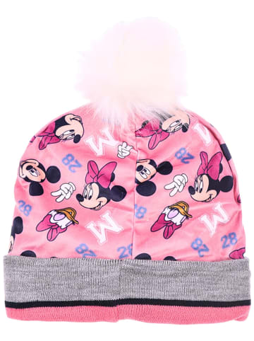 Disney Minnie Mouse Set Mütze & Handschuhe Disney Minnie Mouse in Rosa-Grau