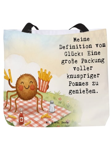 Mr. & Mrs. Panda Tote Bag Spinne Agathe Pommes Design mit Spruch in Weiß