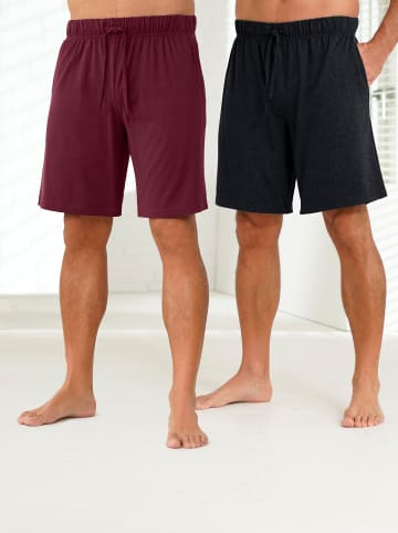 WITT WEIDEN Hose kurz in bordeaux + schwarz