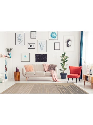 Arte Espina Wohnzimmer Teppich – Kurzflorteppich Spirit Frisee 7103 120 x 180 cm in beige - rechteckig