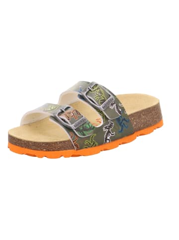 superfit Tieffußbett Pantolette FUSSBETTPANTOFFEL in Grün/Mehrfarbig