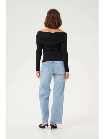 Kaffe Long sleeve blouse KAkayla Slim fit in Black Deep