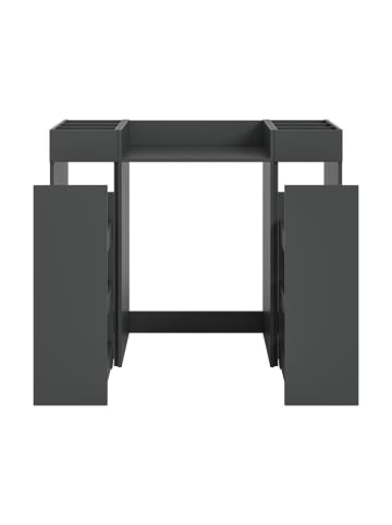 ebuy24 Waschmaschinenschrank Free (3-teilig) Anthrazit 124 x 60 cm