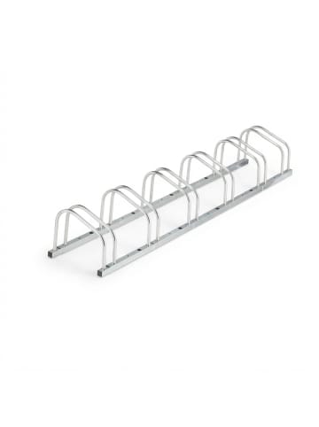 relaxdays Fahrradständer in Silber - (B)168 x (H)26 x (T)33,5 cm