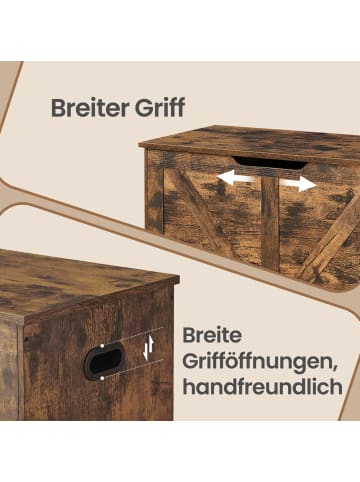 VASAGLE Sitzbank Helan-old in Vintagebraun - (B)40 x (H)40.6 x (T)100 cm