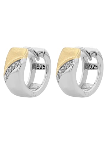 Adeliás Damen Ohrringe – Klappcreole aus 925 Silber in silber