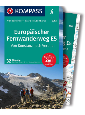 Kompass-Karten KOMPASS Wanderführer Europäischer Fernwanderweg E5, Von Konstanz nach Verona,...