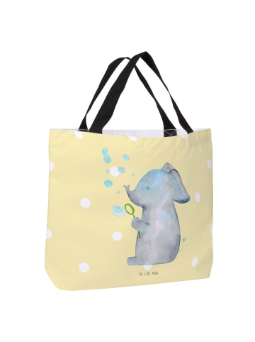 Mr. & Mrs. Panda Damen Shopper Elefant Seifenblasen ohne Spruch in Gelb Pastell