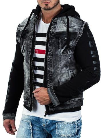 Cipo & Baxx Herren Regular Fit Jacke Denim in Black