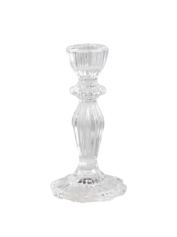 Chic Antique Kerzenhalter mit Spitzenkante Glas 15x8 cm