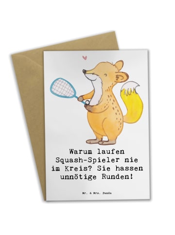 Mr. & Mrs. Panda Klappkarte Squash Weisheit mit Spruch in Weiß