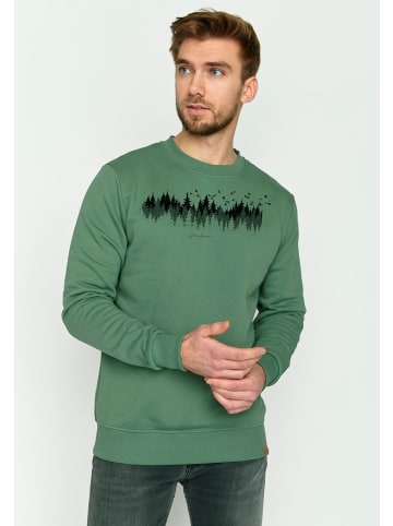 GreenBomb Sweatshirt Nature Birds Forest in Rauchgrün