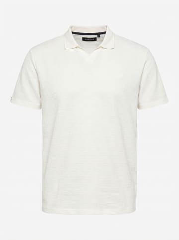 KOROSHI Normal polo fancy basic Ã¼bergrÃ¶sse in weiß