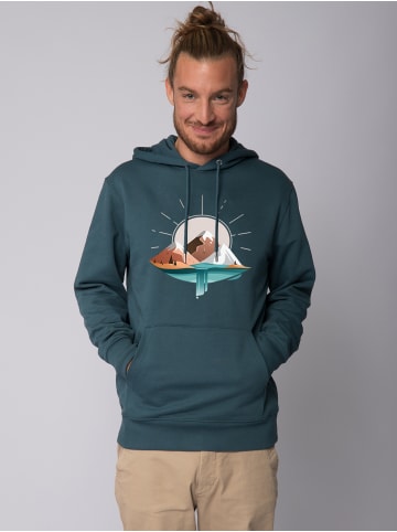 wat? Apparel Sweatshirt Sunrise & Lake in Petrol