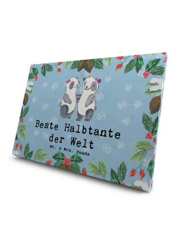Mr. & Mrs. Panda Tee Adventskalender Panda Beste Halbtante der W... in Eisblau