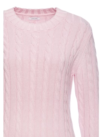 LASCANA Rundhalspullover in rosé