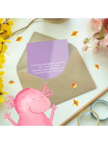 Mr. & Mrs. Panda Grußkarte Spruch Heilerziehungspflegerin Superk... in Lavendeltraum