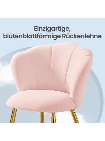 VASAGLE Esszimmerstuhl Laela in Rosa - (B)60 x (H)80 x (T)62.5 cm