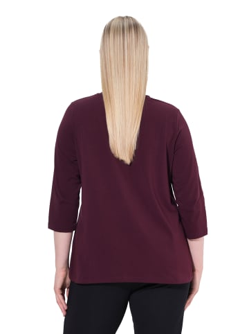 Ulla Popken Longsleeve in dunkle pflaume