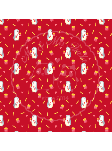 Mr. & Mrs. Panda Dekokissen Sofa Pinguin Pommes ohne Spruch in Gelb Pastell