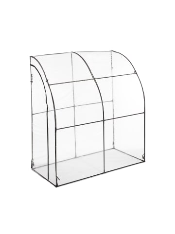 relaxdays Tomatengewächshaus in Transparent/ Schwarz - (B)200 x (H)215 x (T)100 cm