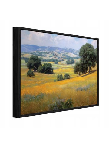 WALLARENA Bild mit Rahmen Landschaft in Beige