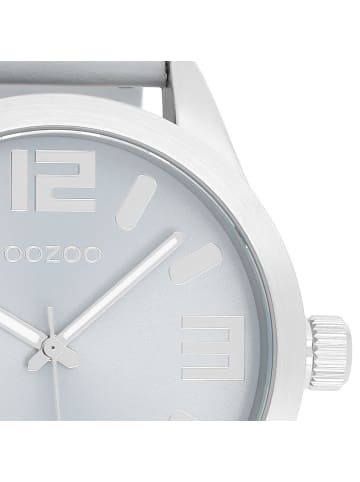 Oozoo Analog-Armbanduhr Oozoo Timepieces hellgrau extra groß (ca. 46mm)