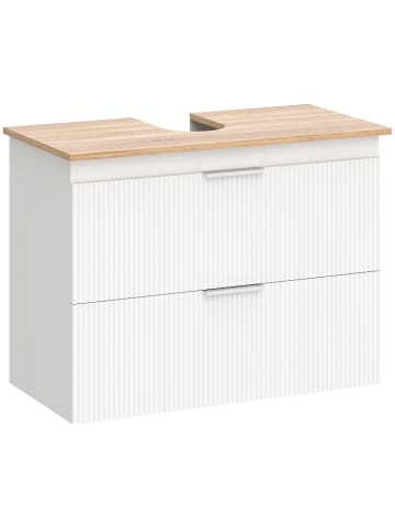 HOMCOM Waschbeckenunterschrank-80L x 40B x 60H cm-Weiß
