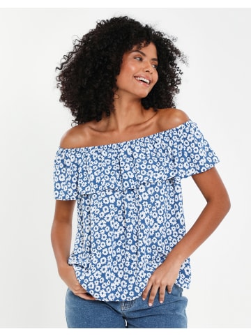 Threadbare Blusentop THB Coronation Bardot Top in Blau