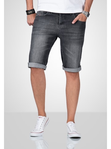 Alessandro Salvarini A. Salvarini Herren Jeans Shorts kurze Hosen in Grau