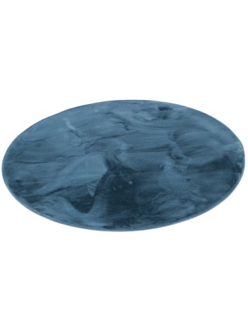 Pergamon Fellteppich Luxus Super Soft Plush Rund in Zwart