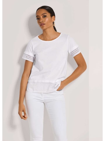 MADELEINE Shirt mit Madeira-Spitze in weiß
