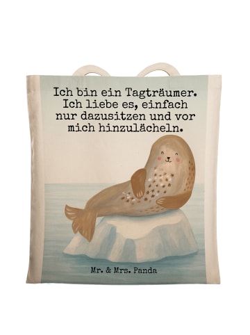 Mr. & Mrs. Panda Beutel Robbe Lachen Design mit Spruch in Weiß