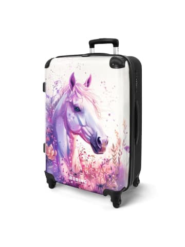 NoBoringSuitCases Suitcase, Handgepäck, Koffer, Trolley, Reisekoffer Weißes Pferde-Design