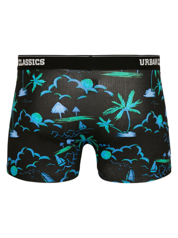 Urban Classics Boxershorts in island aop+lime+grey