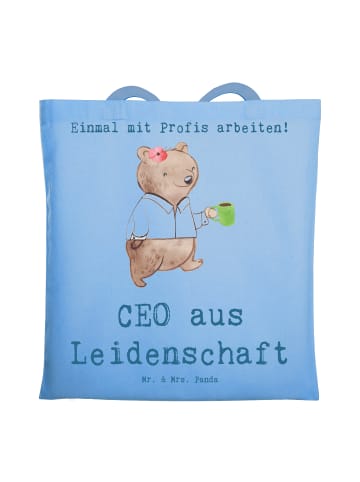 Mr. & Mrs. Panda Tragetasche ZeichenO Leidenschaft mit Spruch in Sky Blue