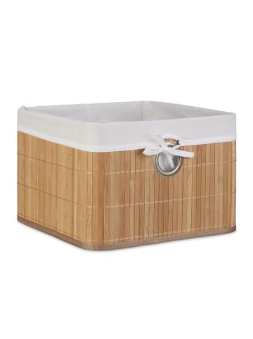 relaxdays 2x Aufbewahrungskorb in Natur - (B)31 x (H)20 x (T)31 cm