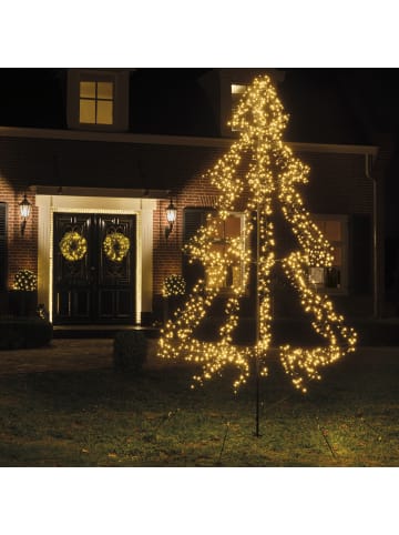 MARELIDA LED Weihnachtsbaum Lichterbaum für Außen aufklappbar H: 2m
