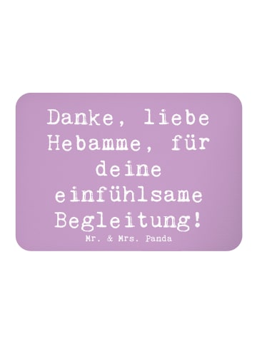 Mr. & Mrs. Panda Magnet Spruch Liebe Hebamme mit Spruch in Lavendeltraum