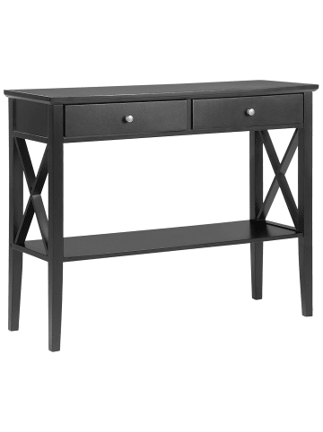 Beliani Konsolentisch AVENUE in Schwarz - (W) 100 x (H) 80 x (L) 35 cm