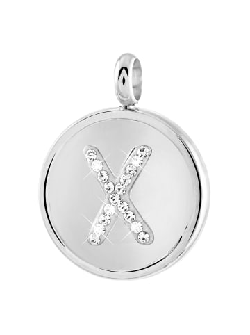 Lucardi Anhänger "Buchstabe X" Rund