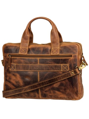 Greenburry Aktentasche Vintage Businessmappe Small in Sattelbraun