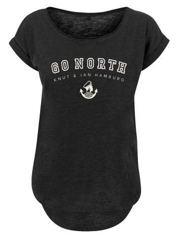 F4NT4STIC Long Cut T-Shirt Go North Knut & Jan Hamburg in schwarz