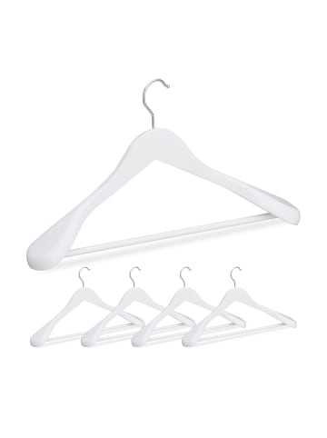 5 x Anzug Kleiderbügel in Weiß