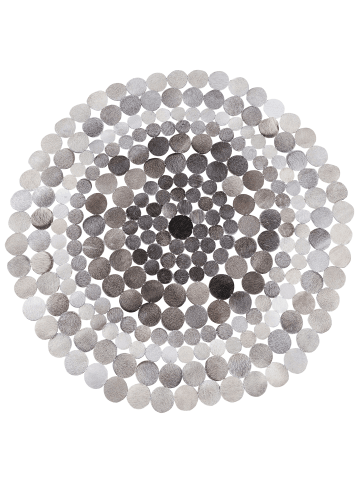 Beliani Kurzflor HILVAN in Grau - (W) 140 x (H) 1 x (L) 140 cm