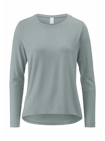 Hessnatur Langarm Schlafshirt Regular in nebelblau
