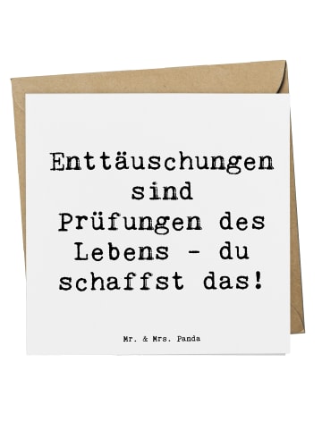 Mr. & Mrs. Panda Deluxe Karte Spruch Mit Enttäuschungen umgehen ... in Weiß